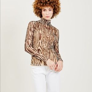 BAUM UND PFERDGARTEN Mesh Turtleneck Top